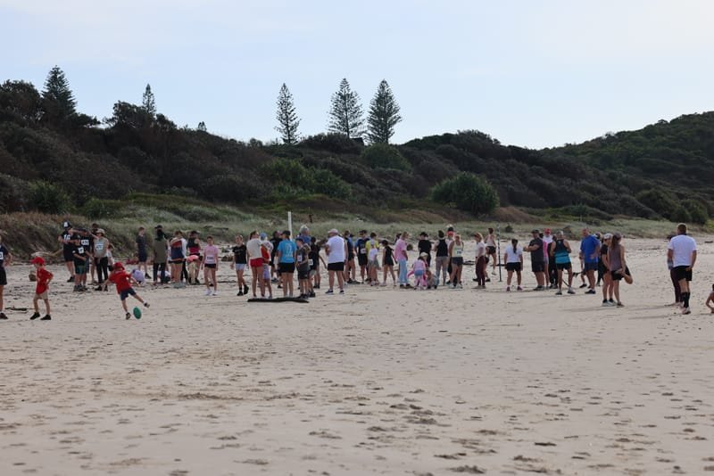 Ballina Athletics Club members at Shelly Beach