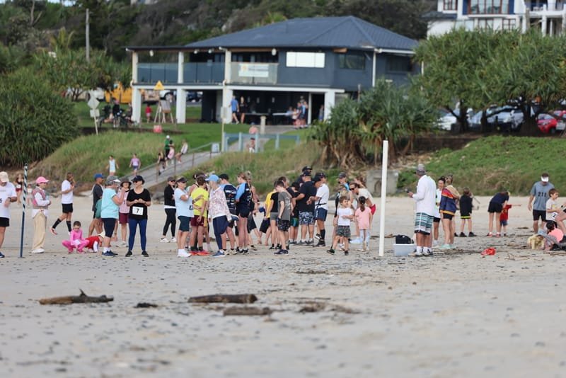 Ballina Athletics Club members at Shelly Beach