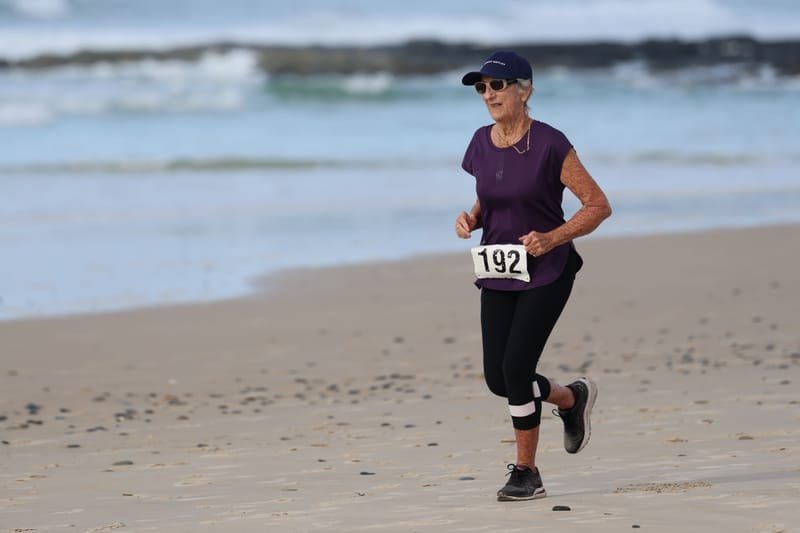 Ballina Athletics Club members at Shelly Beach