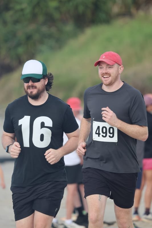 Ballina Athletics Club members at Shelly Beach