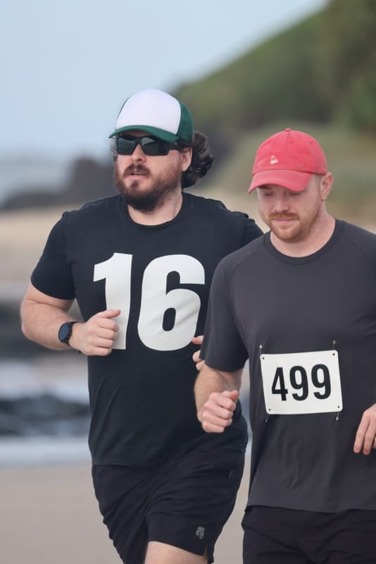 Ballina Athletics Club members at Shelly Beach