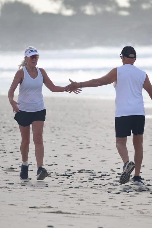 Ballina Athletics Club members at Shelly Beach