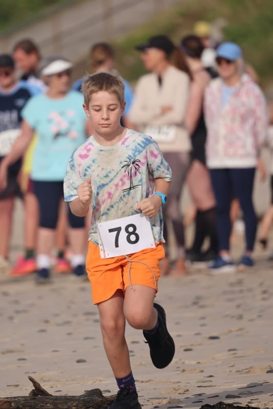 Ballina Athletics Club members at Shelly Beach