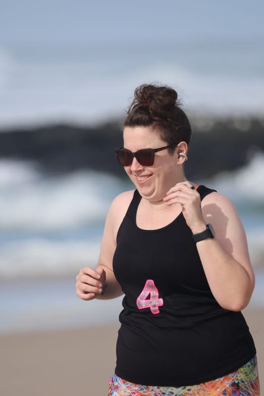 Ballina Athletics Club members at Shelly Beach