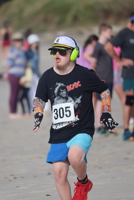 Ballina Athletics Club members at Shelly Beach