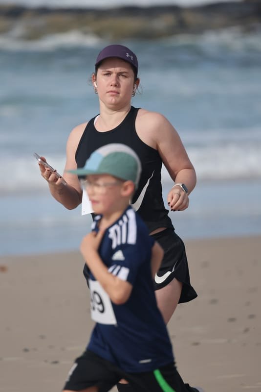 Ballina Athletics Club members at Shelly Beach