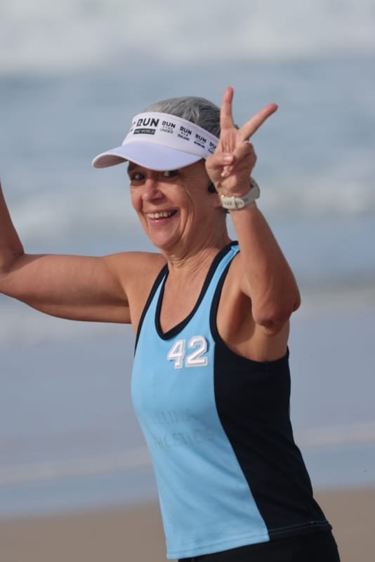 Ballina Athletics Club members at Shelly Beach