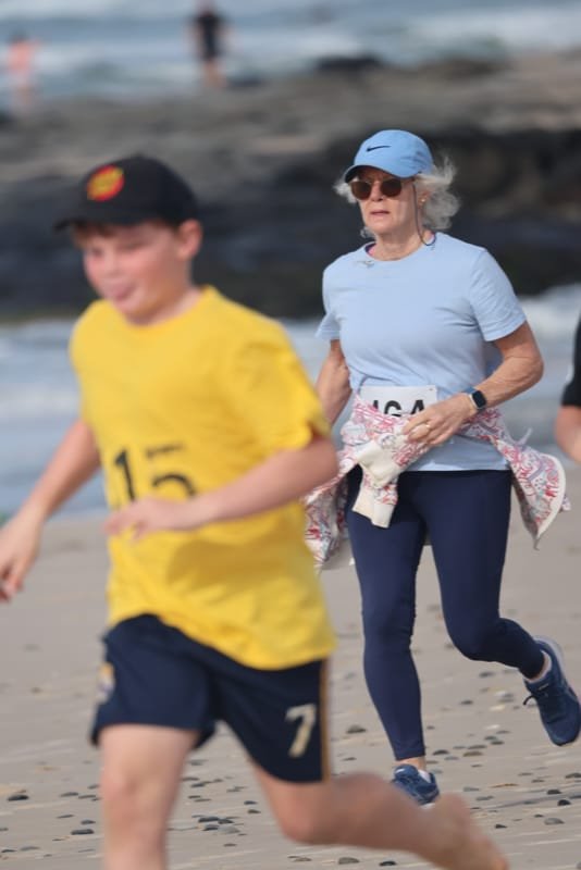 Ballina Athletics Club members at Shelly Beach