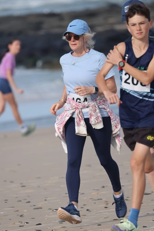 Ballina Athletics Club members at Shelly Beach