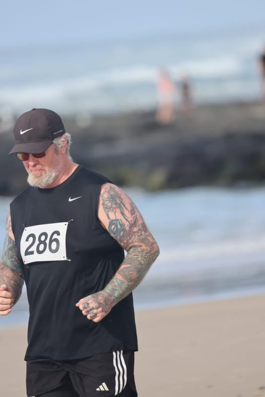 Ballina Athletics Club members at Shelly Beach