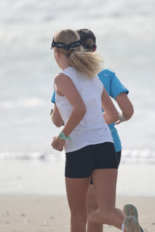 Ballina Athletics Club members at Shelly Beach
