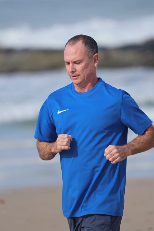 Ballina Athletics Club members at Shelly Beach