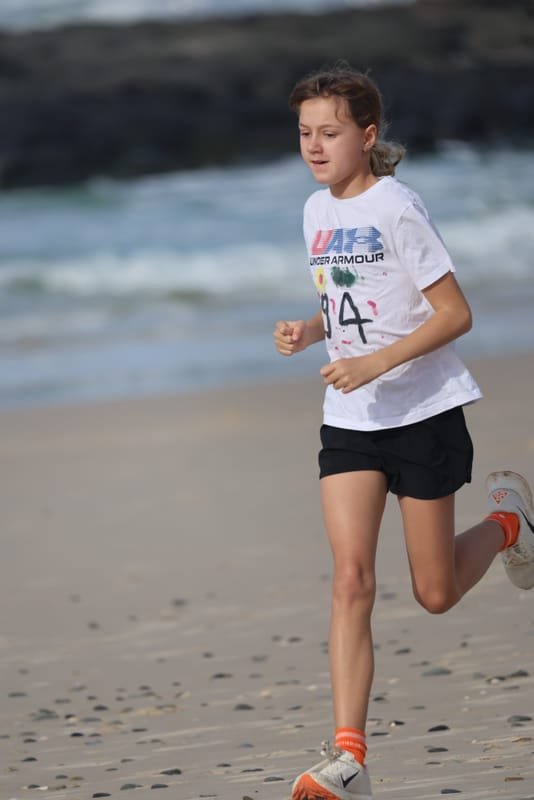 Ballina Athletics Club members at Shelly Beach