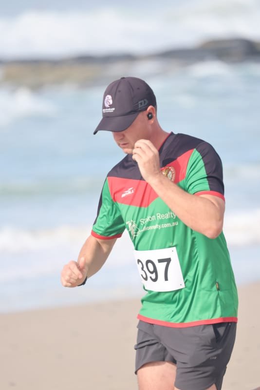 Ballina Athletics Club members at Shelly Beach