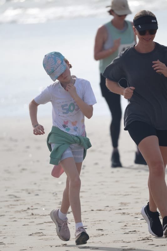 Ballina Athletics Club members at Shelly Beach