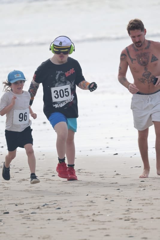 Ballina Athletics Club members at Shelly Beach