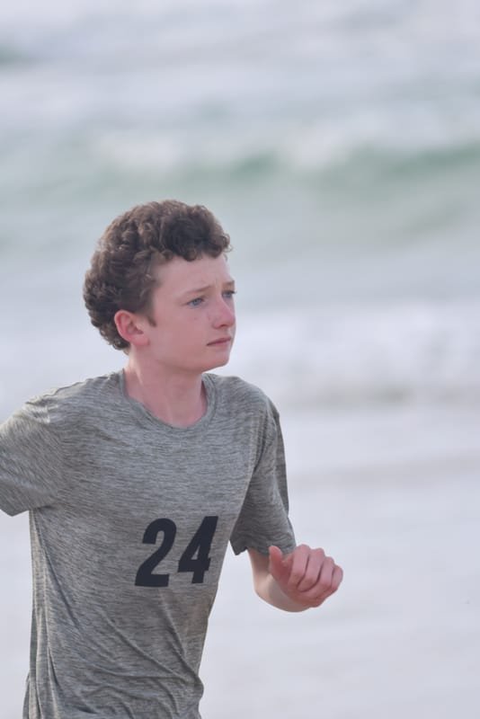 Ballina Athletics Club members at Shelly Beach