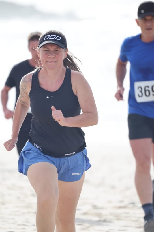 Ballina Athletics Club members at Shelly Beach