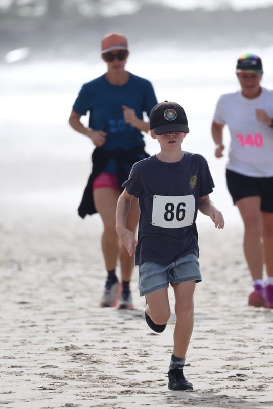 Ballina Athletics Club members at Shelly Beach
