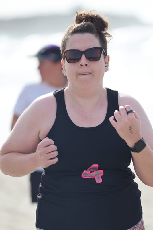 Ballina Athletics Club members at Shelly Beach