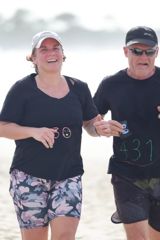 Ballina Athletics Club members at Shelly Beach