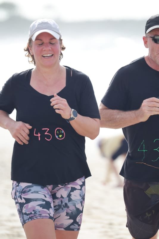 Ballina Athletics Club members at Shelly Beach