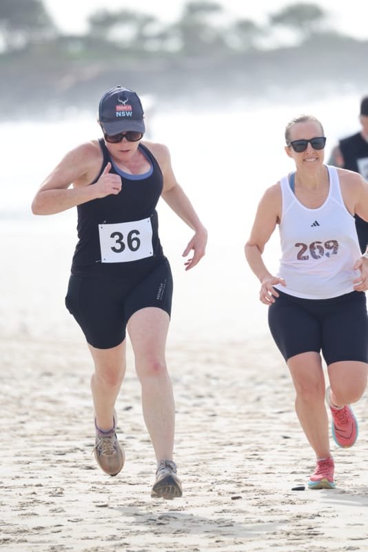Ballina Athletics Club members at Shelly Beach