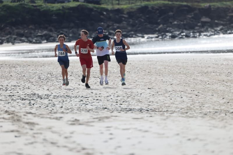 Ballina Athletics Club members at Shelly Beach