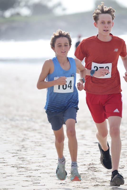 Ballina Athletics Club members at Shelly Beach