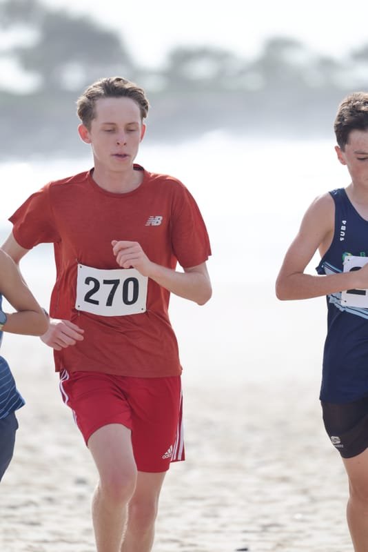 Ballina Athletics Club members at Shelly Beach