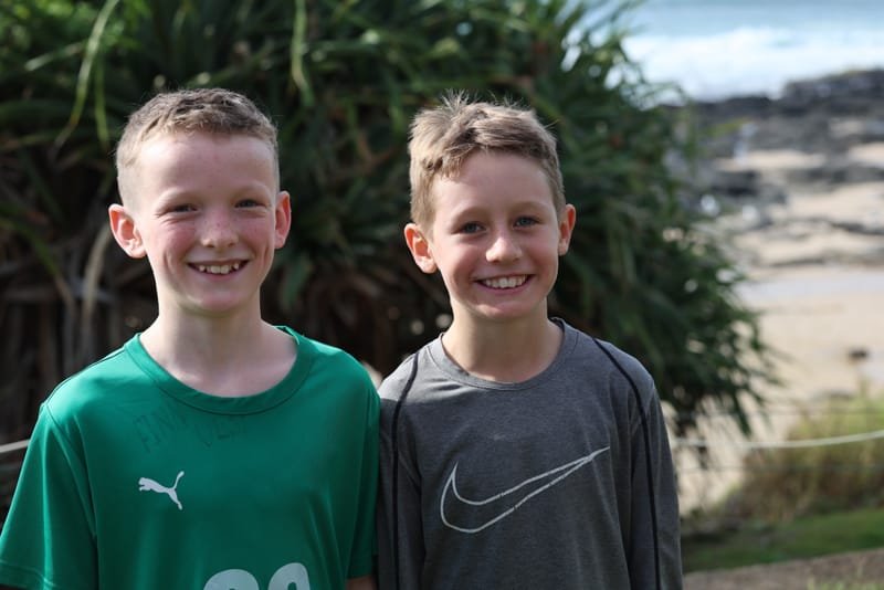 Ballina Athletics Club members at Shelly Beach