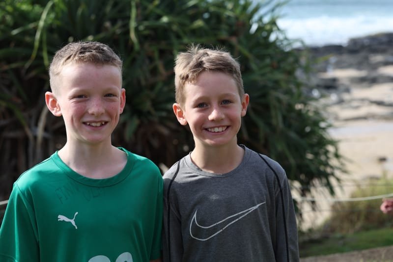 Ballina Athletics Club members at Shelly Beach
