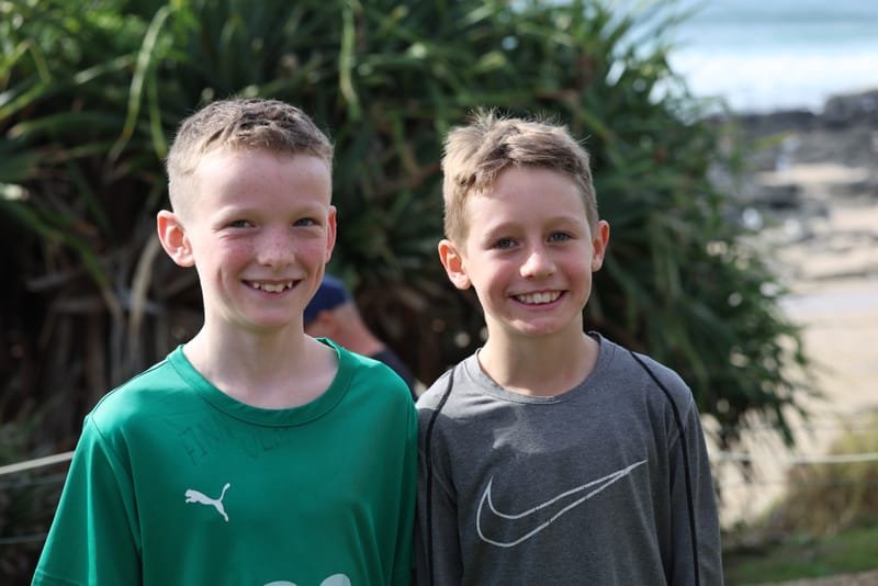 Ballina Athletics Club members at Shelly Beach