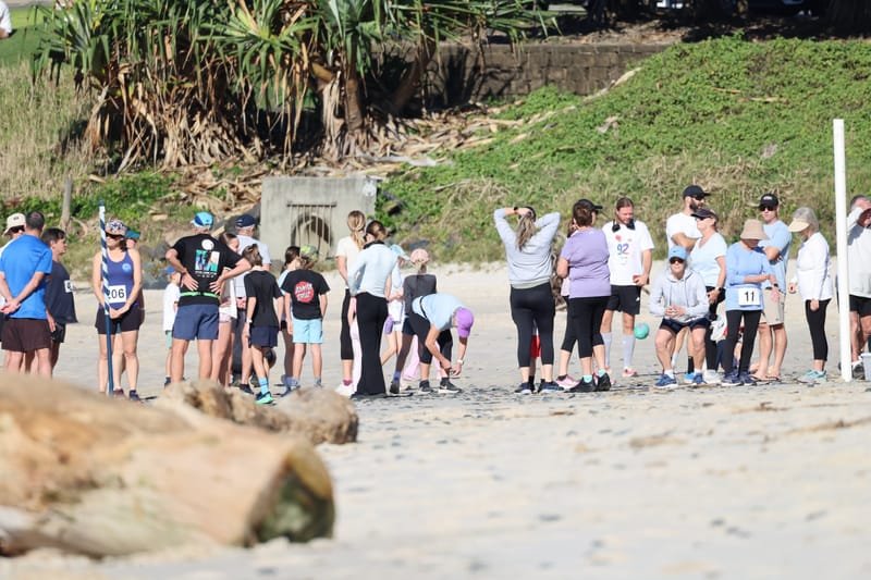 Ballina Athletics Club members at Shelly Beach