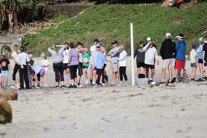 Ballina Athletics Club members at Shelly Beach