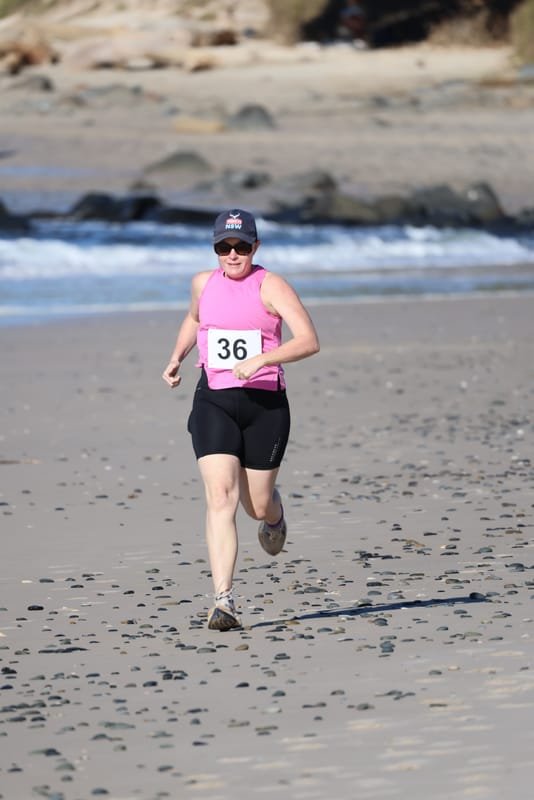 Ballina Athletics Club members at Shelly Beach