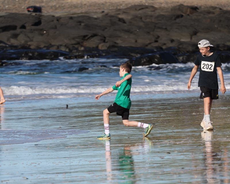 Ballina Athletics Club members at Shelly Beach