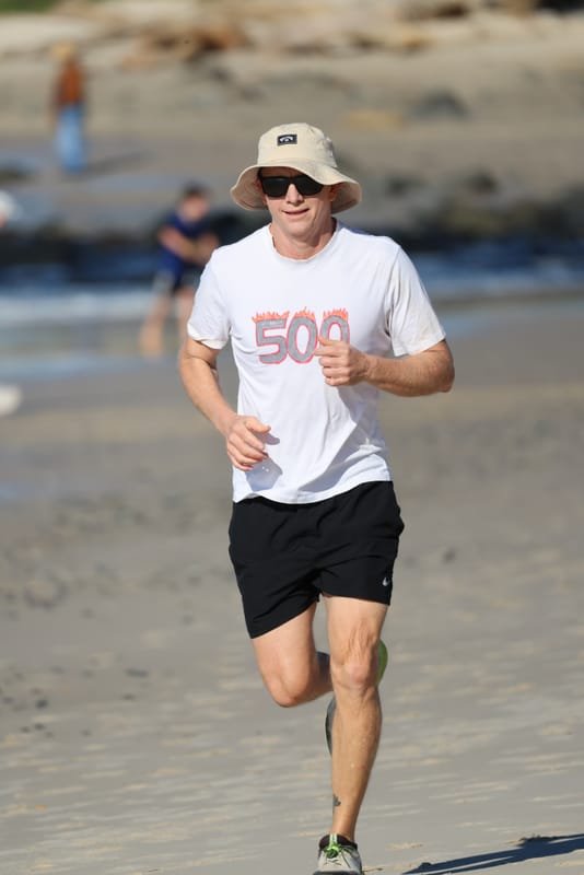 Ballina Athletics Club members at Shelly Beach