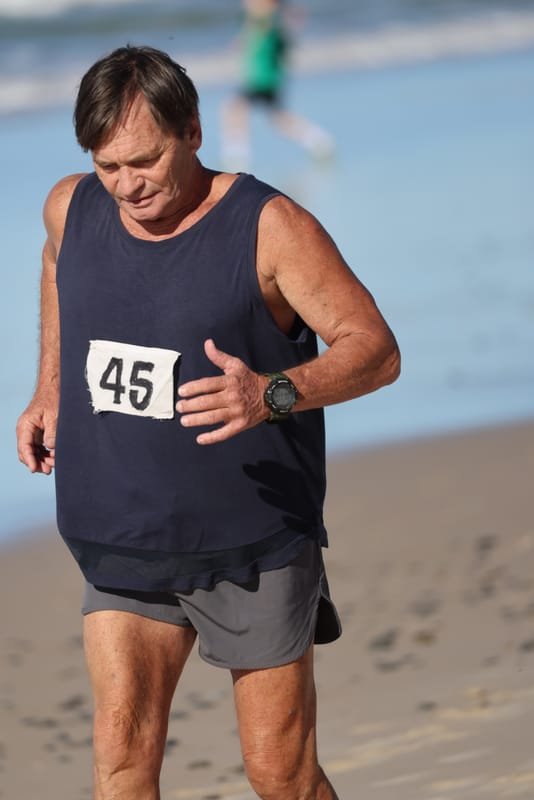 Ballina Athletics Club members at Shelly Beach