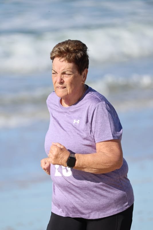 Ballina Athletics Club members at Shelly Beach