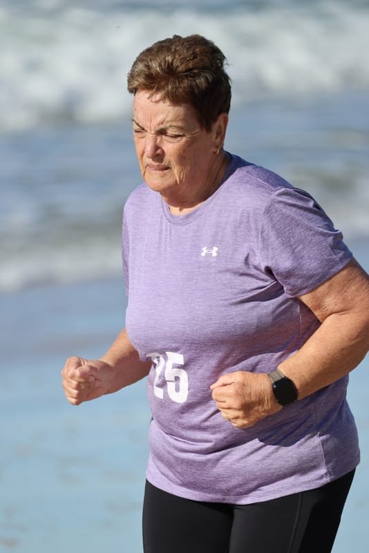Ballina Athletics Club members at Shelly Beach