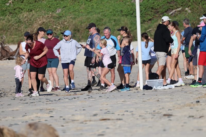Ballina Athletics Club members at Shelly Beach