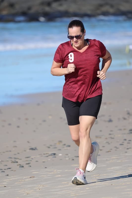 Ballina Athletics Club members at Shelly Beach