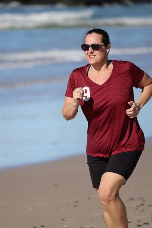 Ballina Athletics Club members at Shelly Beach