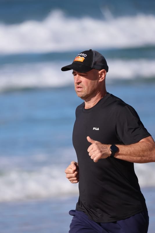 Ballina Athletics Club members at Shelly Beach