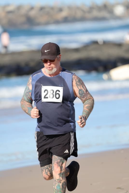 Ballina Athletics Club members at Shelly Beach