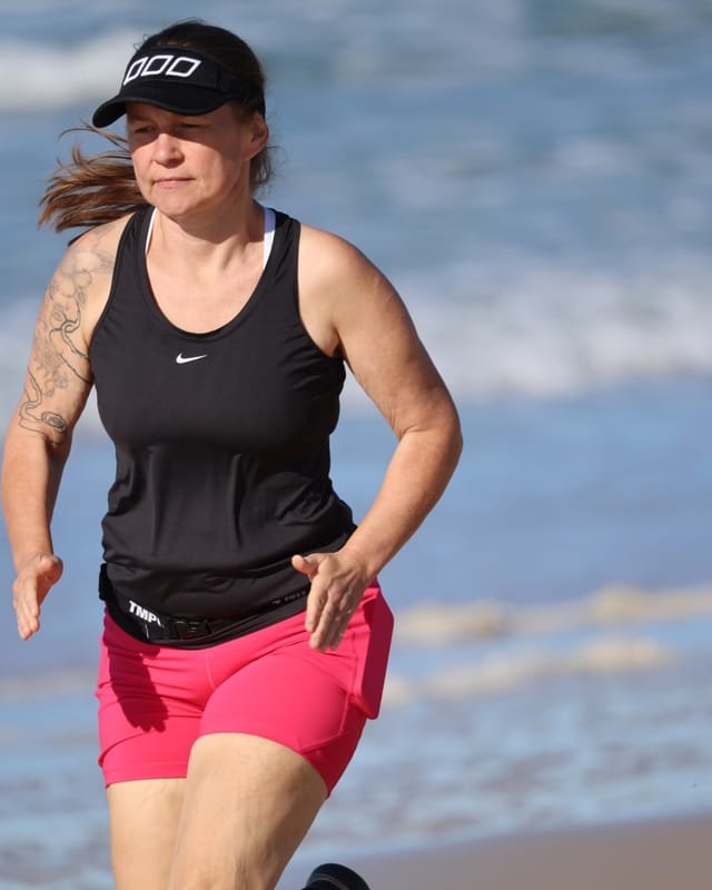 Ballina Athletics Club members at Shelly Beach