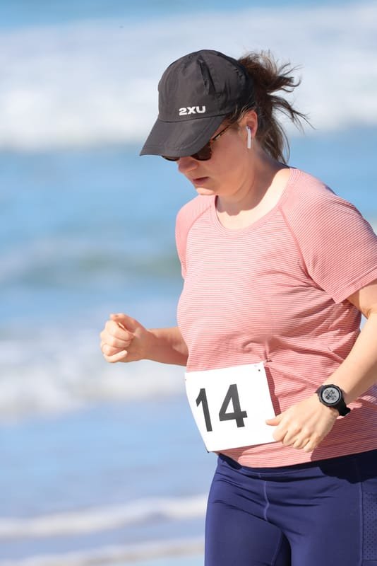 Ballina Athletics Club members at Shelly Beach