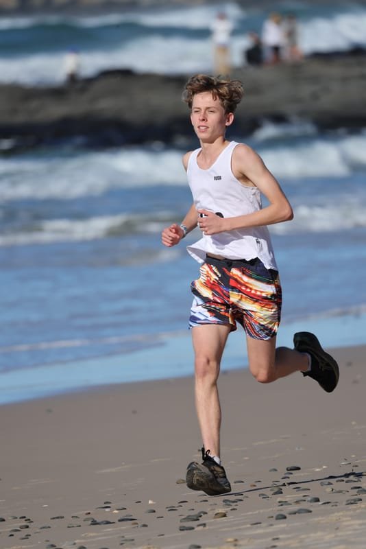 Ballina Athletics Club members at Shelly Beach