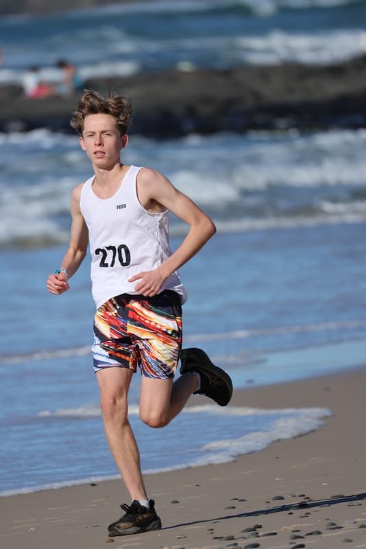 Ballina Athletics Club members at Shelly Beach